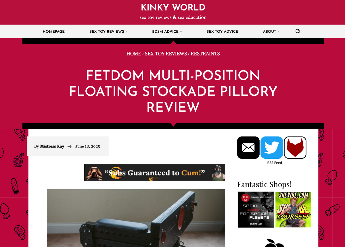 Fetdom’s Multi-Position Floating Stockade Pillory: Celebrated by Indus ...