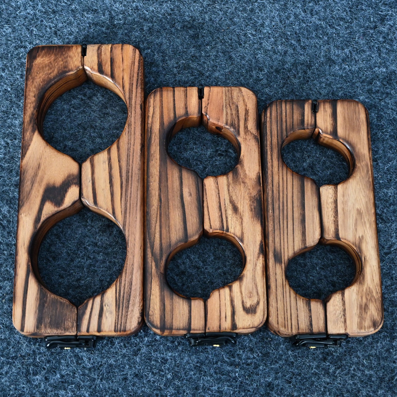 Ships from the USA! Fetdom Elm Wood Wrist and Ankle Cuffs