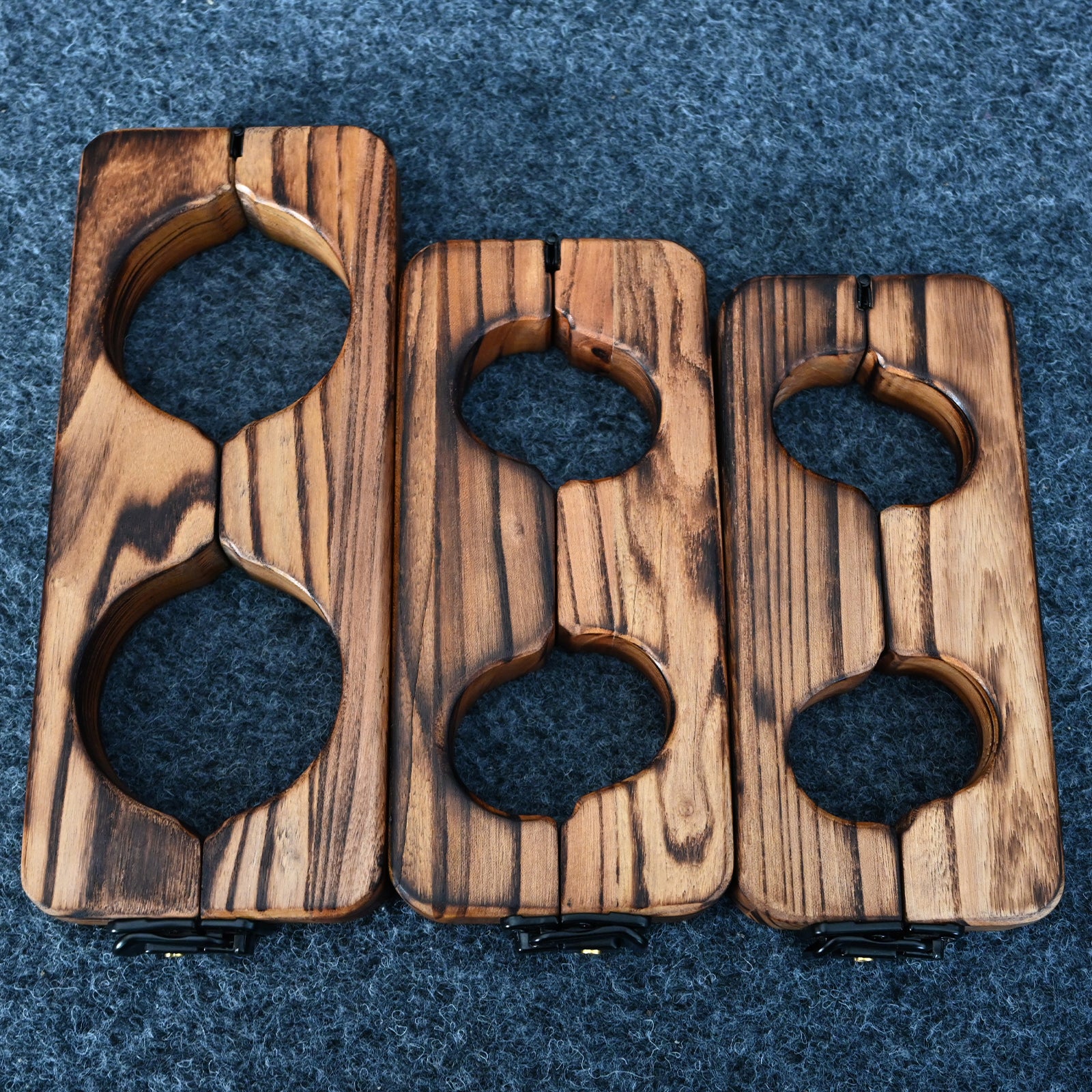 Ships from the USA! Fetdom Elm Wood Wrist and Ankle Cuffs
