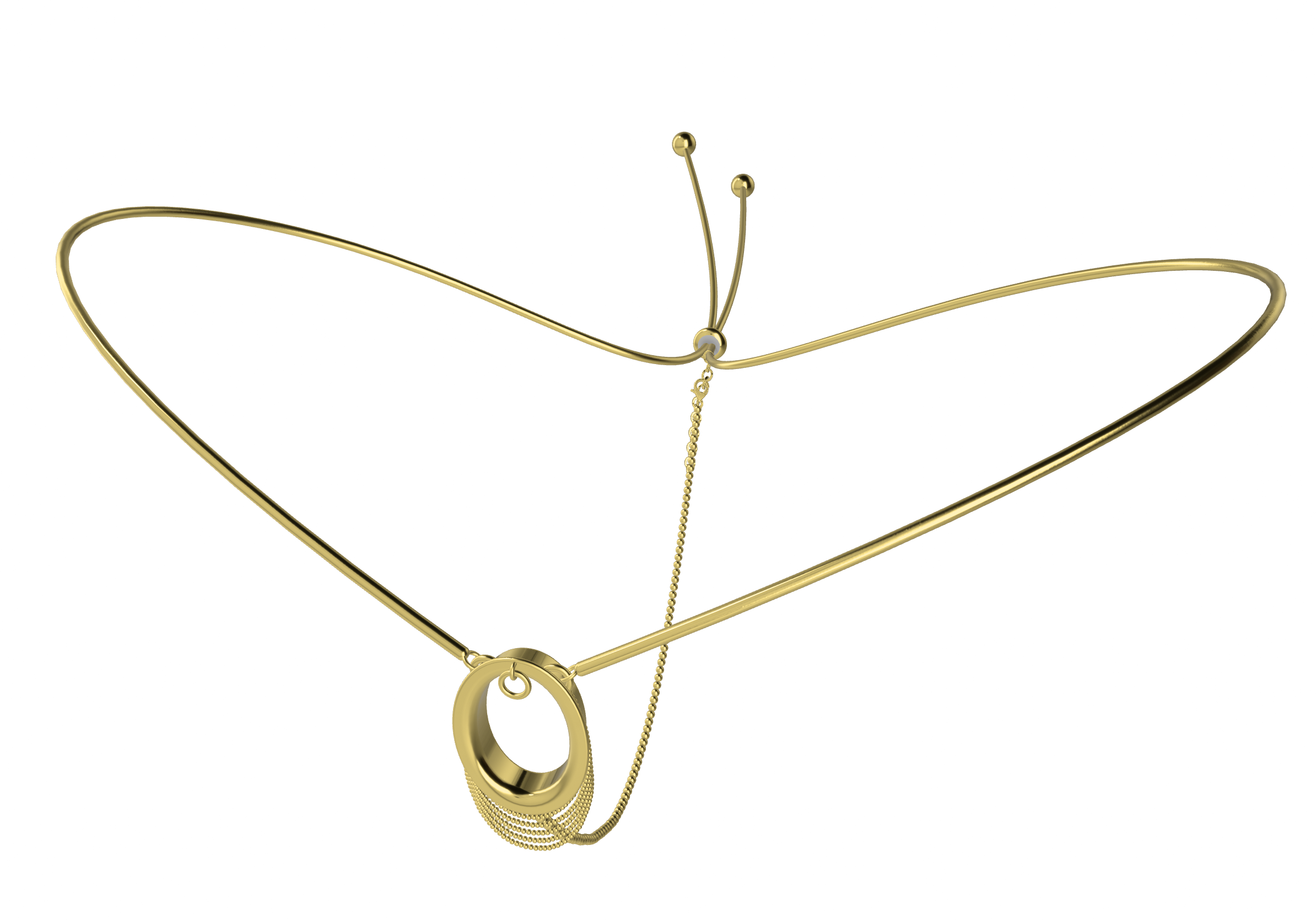 Ships from the USA! 18K gold-plated BDSM Jewelry, Nipple Clamps Rings Necklace Jewelry, Clitoral Stimulation Jewelry, Titanium steel material