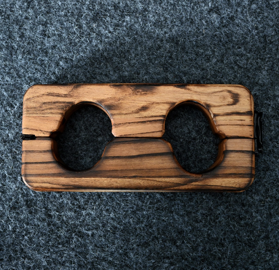 Ships from the USA! Fetdom Elm Wood Wrist and Ankle Cuffs