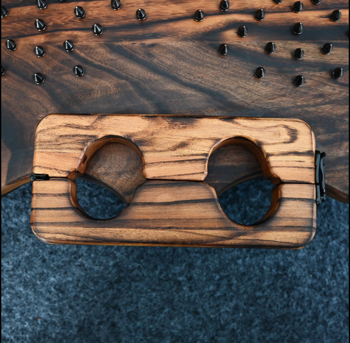 Ships from the USA! Fetdom Elm Wood Wrist and Ankle Cuffs