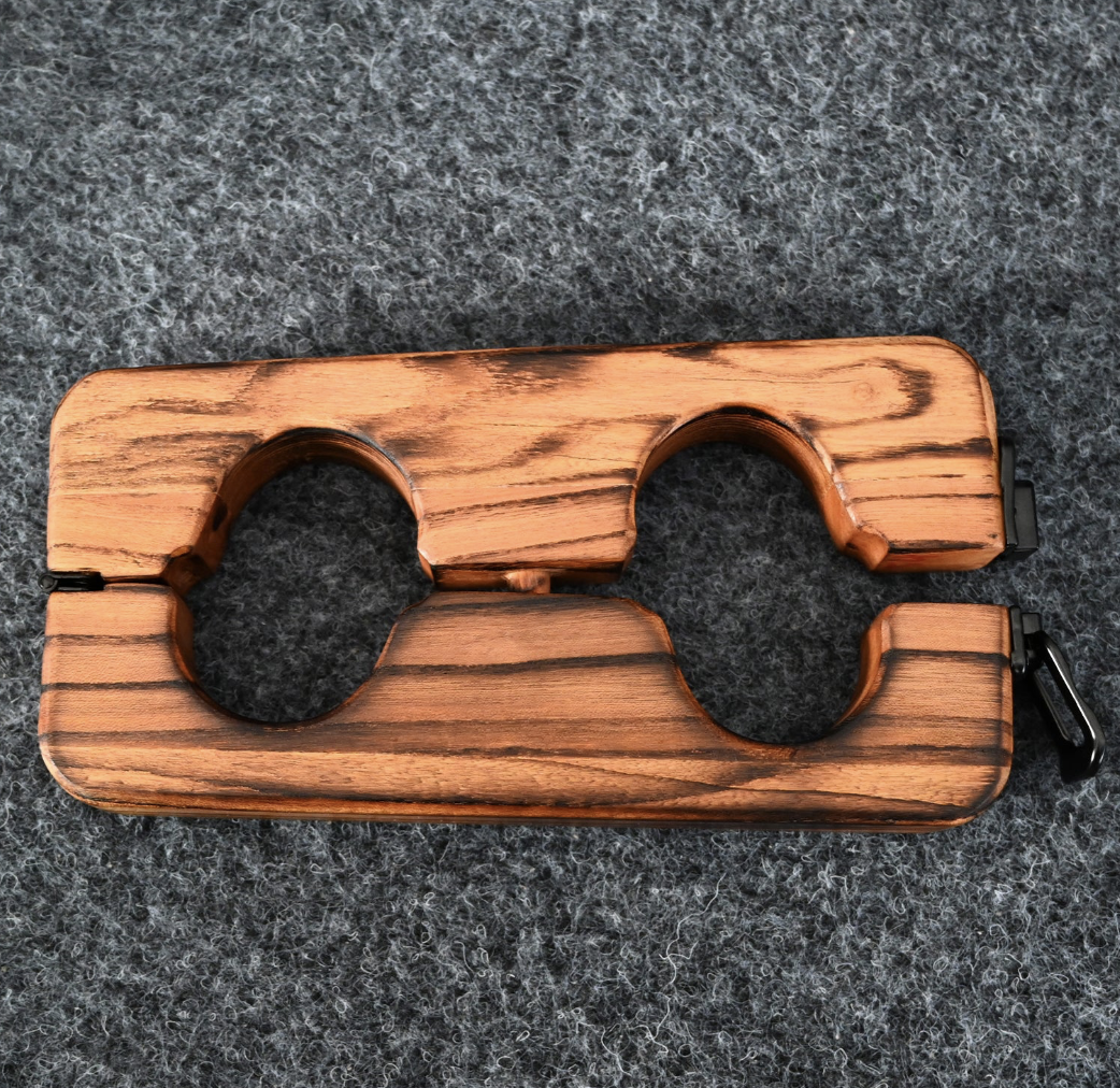 Ships from the USA! Fetdom Elm Wood Wrist and Ankle Cuffs