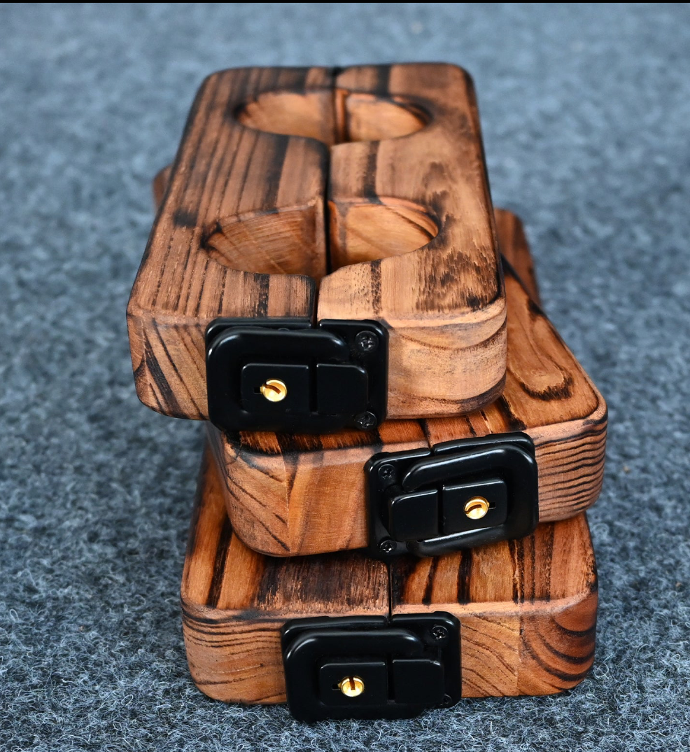 Ships from the USA! Fetdom Elm Wood Wrist and Ankle Cuffs