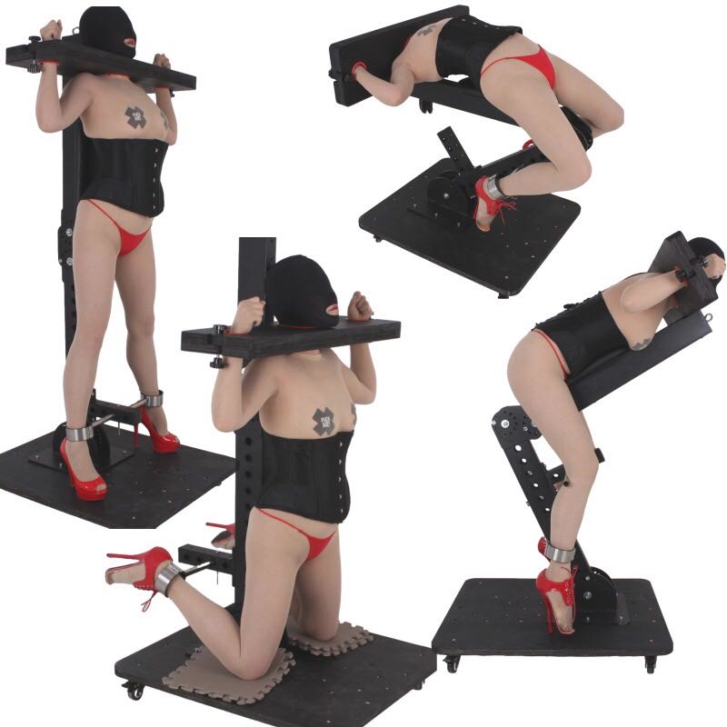 Multi Position Floating Stockade Pillory on Wheels BDSM Furniture Punishment Display