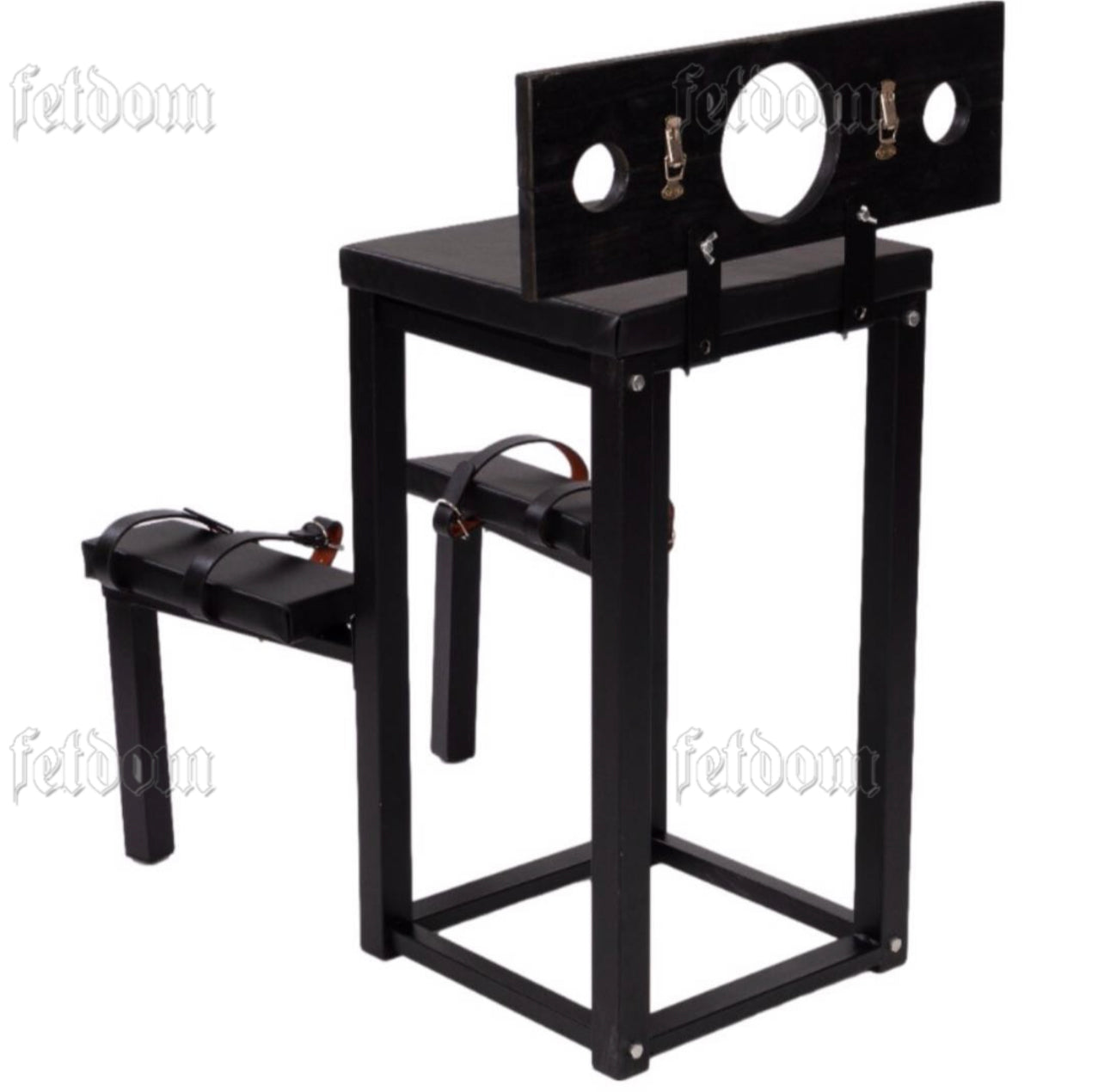 Ships from the USA! Fetdom Kneeling Bench with Stockade Pillory, BDSM Benches, Stockade