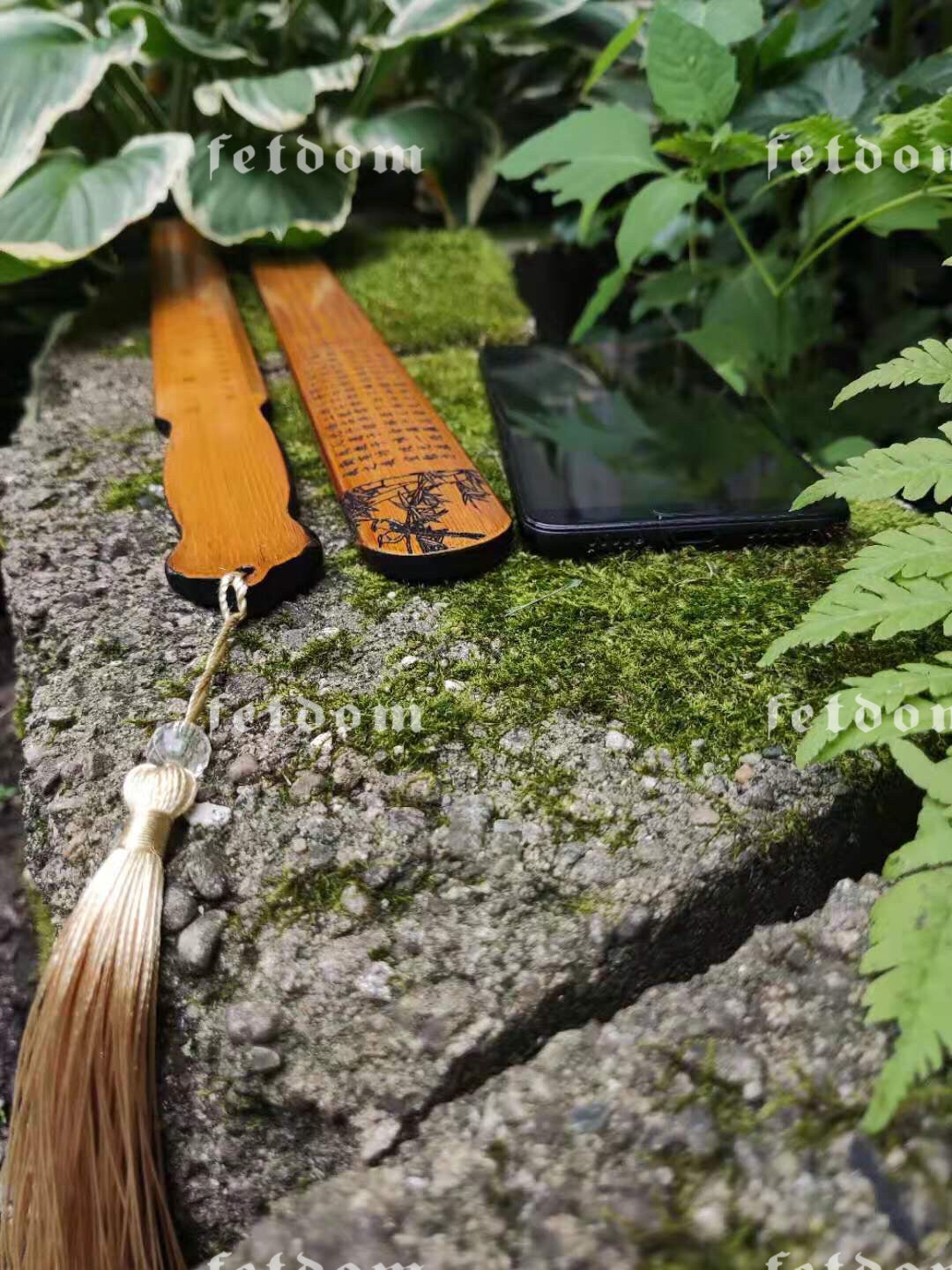 Ships from the USA! Bamboo Ruler Sword Paddle Crafted on both sides with Calligraphy of “Three Character Classic”. Functions as Spanking Ruler, Sword play, Toy for Boys and Girls